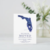 De staat Florida staat stelt de blauwe waterverf o Aankondigingskaart (Staand voorkant)