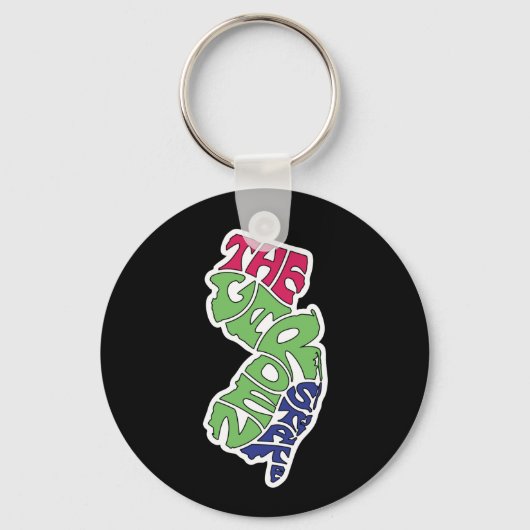 De staat Garden - New Jersey Sleutelhanger (Voorkant)