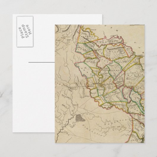 De staat Georgië Briefkaart (Voorkant / Achterkant)