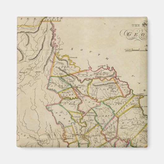 De staat Georgië Magneet (Voorkant)