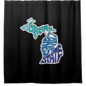 De staat Grote Meren - Michigan Douchegordijn (Voorkant)
