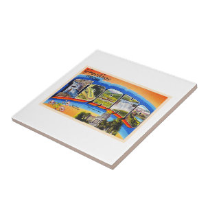 De staat Idaho ID  groot Briefkaart Tegeltje