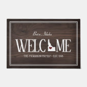 De staat Idaho Personalized Woodgrain Deurmat (Voorkant)