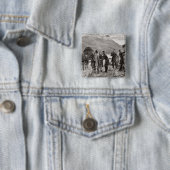 De staat Ierland Vierkante Button 5,1 Cm (In situ)