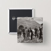 De staat Ierland Vierkante Button 5,1 Cm (Voorkant /achterkant)