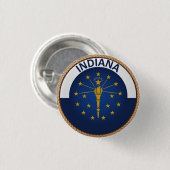 de staat Indiana Flag Seal Button (Voorkant /achterkant)