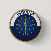 de staat Indiana Flag Seal Button (Voorkant)