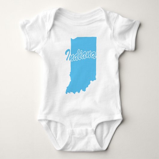 De staat Indiana Shape Baby Bodysuit (Voorkant)