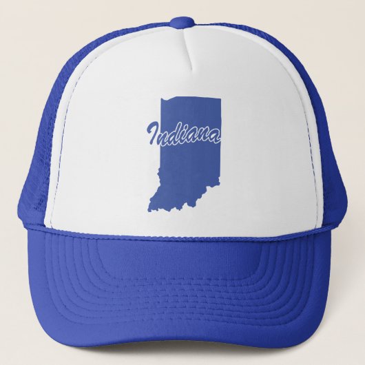 De staat Indiana Shape Trucker Hat Trucker Pet (Voorkant)