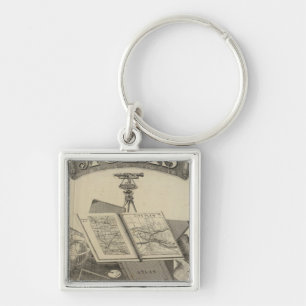 De staat Indiana Sleutelhanger