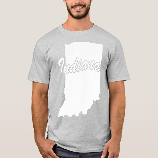De staat Indiana T-shirt voor de vorm (Voorkant)