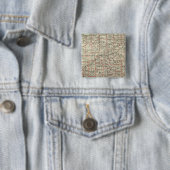 De staat Indiana Vierkante Button 5,1 Cm (In situ)