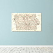 De staat Iowa Canvas Afdruk (Insitu (Houten vloer))