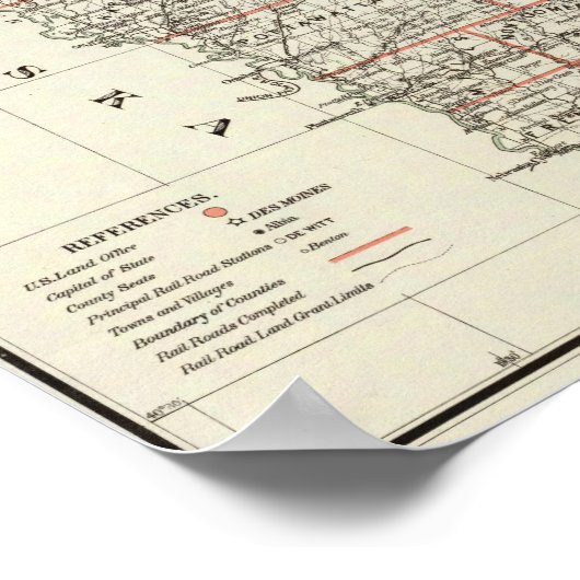 De staat Iowa Poster (Hoek)