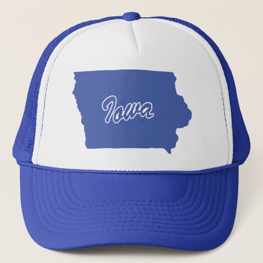 De staat Iowa Shape Trucker Hat Pet (Voorkant)