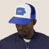 De staat Iowa Shape Trucker Hat Pet (In situ)
