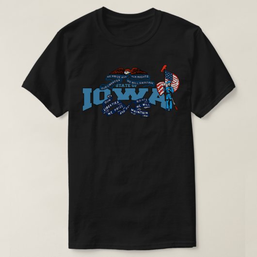 De staat Iowa T-shirt (Design voorkant)