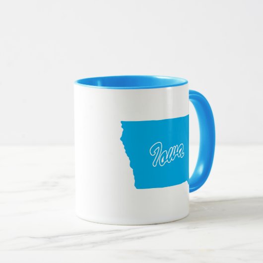 De staat Iowa Vorm Mok (Voorkant rechts)