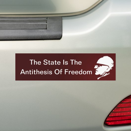 De staat is de antithese van vrijheid bumpersticker (Op auto)