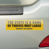 De staat is een Bumpersticker van de Gang (Op auto)