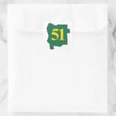 De staat Jefferon 51 Vierkante Sticker (Tas)
