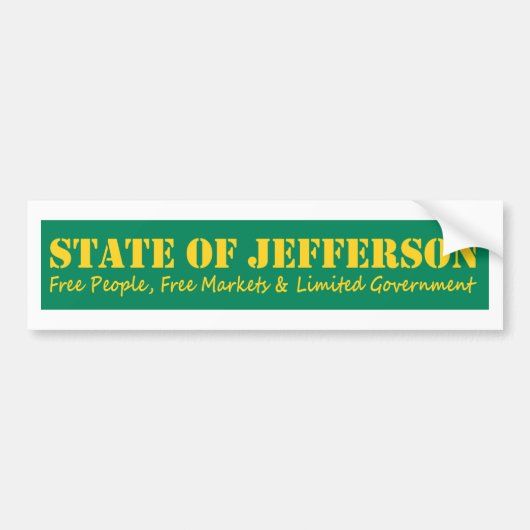 De staat Jefferson bumber sticker (Voorkant)