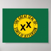 De staat Jefferson Flag poster (Voorkant)