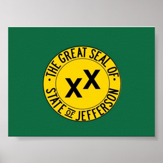De staat Jefferson Flag poster (Voorkant)