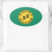 De staat Jefferson Ovale Sticker (Tas)