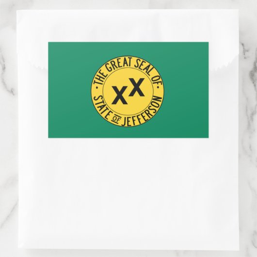 De staat Jefferson Rechthoekige Sticker (Tas)