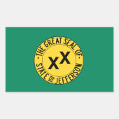 De staat Jefferson Rechthoekige Sticker (Voorkant)