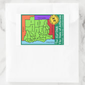 De staat Jefferson Rechthoekige Sticker (Tas)