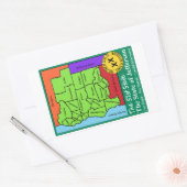 De staat Jefferson Rechthoekige Sticker (Envelop)