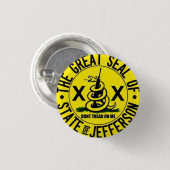 De staat Jefferson Ronde Button 3,2 Cm (Voorkant /achterkant)
