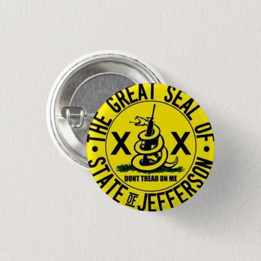 De staat Jefferson Ronde Button 3,2 Cm (Voorkant /achterkant)