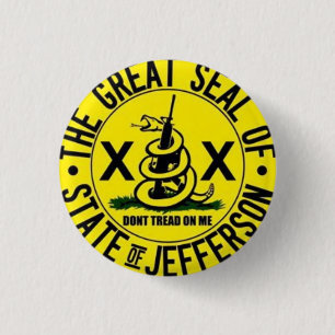 De staat Jefferson Ronde Button 3,2 Cm