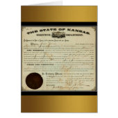 De staat Kansas 1875 Jesse James Extradition Order (Voorkant)