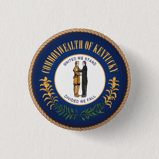 De staat Kentucky Flag Seal Button (Voorkant)