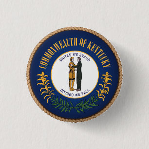 De staat Kentucky Flag Seal Button