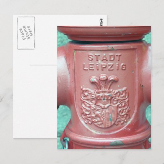 De staat Leipzig, Briefkaart Duitsland (Voorkant / Achterkant)