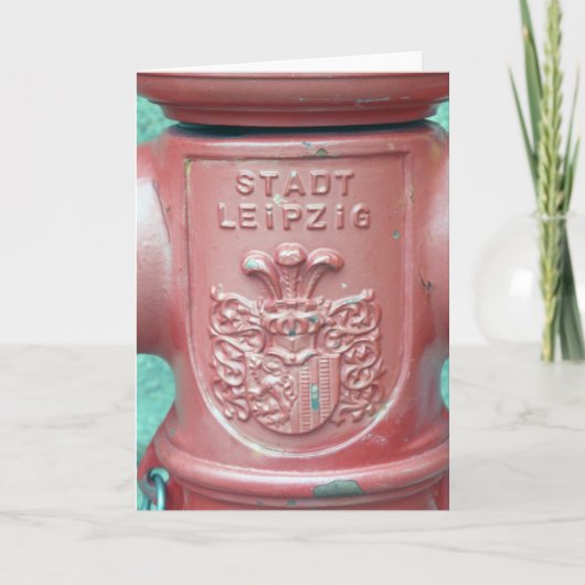 De staat Leipzig, Wenskaart Duitsland Kaart (Voorkant)