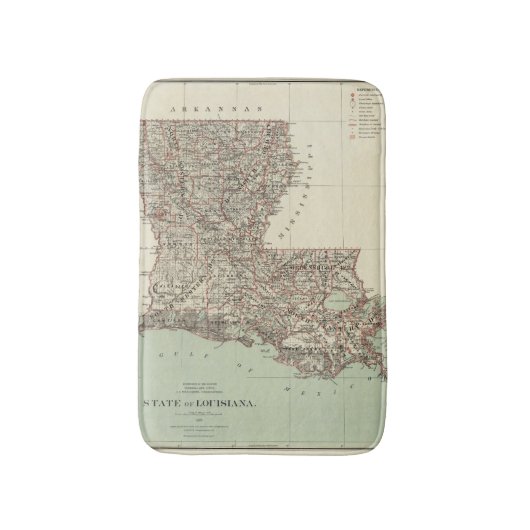 De staat Louisiana Badmat (Voorkant Verticaal)