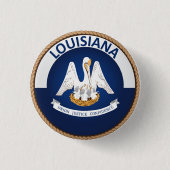 de staat Louisiana Flag Seal Button (Voorkant)