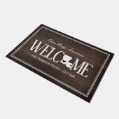 De staat Louisiana Gepersonaliseerde Woodgrain Deurmat (Schuin)