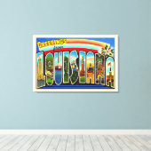 De staat Louisiana  groot Briefkaart Canvas Afdruk (Insitu (Houten vloer))