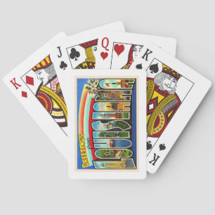 De staat Louisiana  groot Briefkaart Pokerkaarten