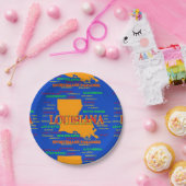 De staat Louisiana Map, New Orleans, Shonthport Papieren Bordje (Feest)