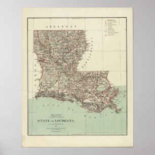 De staat Louisiana Poster
