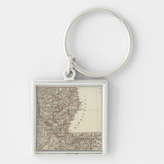 De staat Louisiana Sleutelhanger (Voorkant)