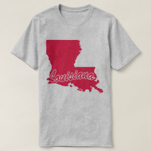De staat Louisiana T-shirt voor de vorm